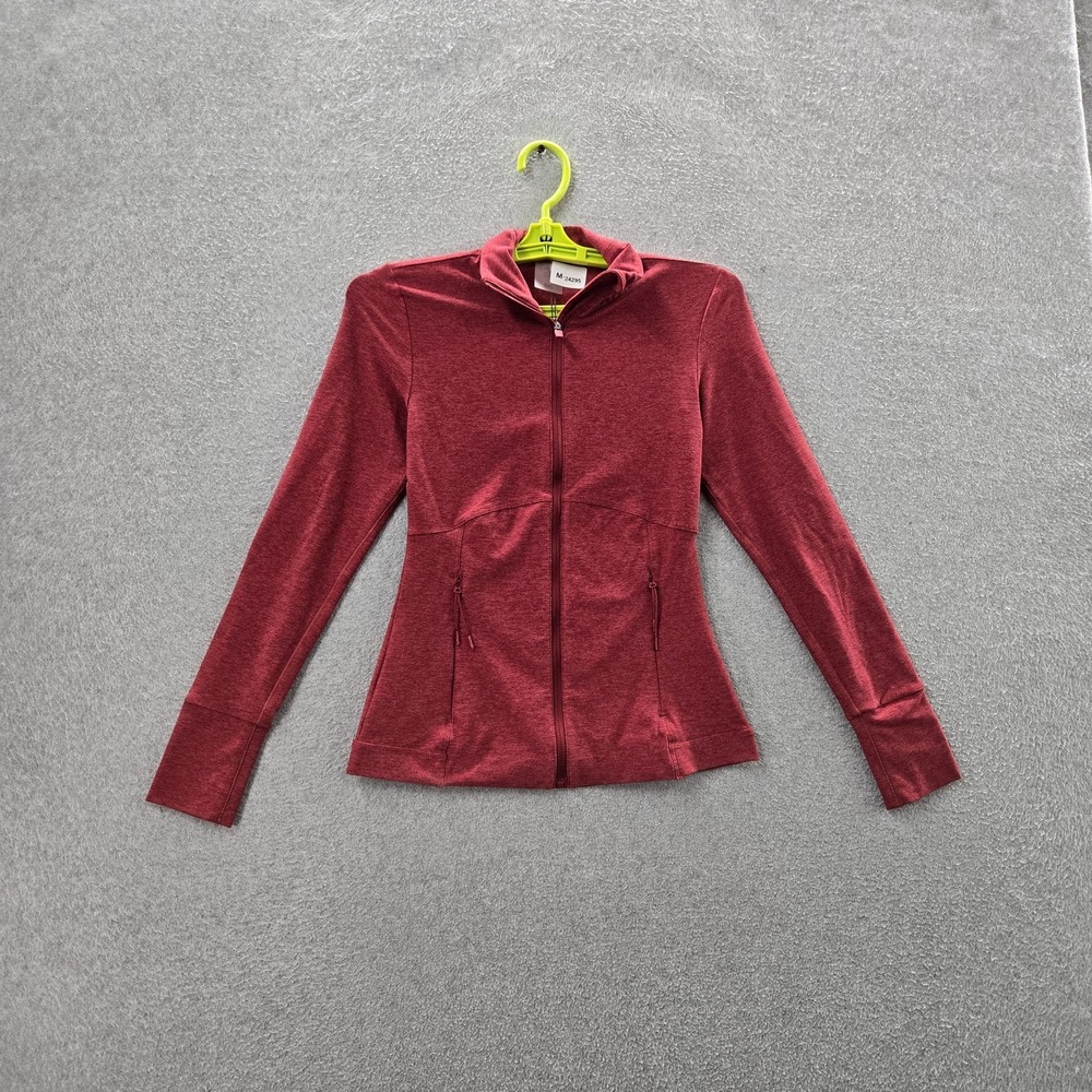 CALIA Women Jacket XXS Red Lustralux Activewear Zipper Long Sleeve NWT